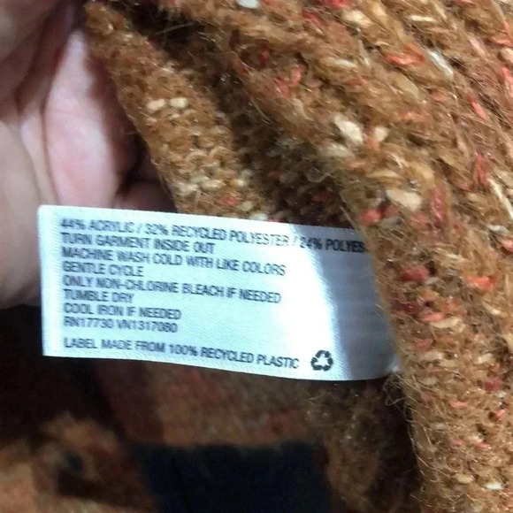 Universal Thread Knit button down,exposed seam,collar,cardigan/sweater,cinnamon - Picture 11 of 11